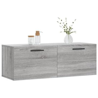Wandkast 100x36,5x35 cm bewerkt hout grijs sonoma eikenkleurig Wandkast 100x36,5x35 cm bewerkt hout grijs sonoma eikenkleurig