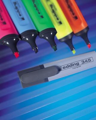 Edding markeerstift 345, etui van 4 stuks in geassorteerde kleuren
