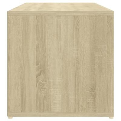 Schoenenopbergbank 105x35x35 cm bewerkt hout sonoma eikenkleur Schoenenopbergbank 105x35x35 cm bewerkt hout sonoma eikenkleur