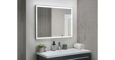 Beliani ARGENS - Badkamerspiegel-Zilver-Synthetisch materiaal