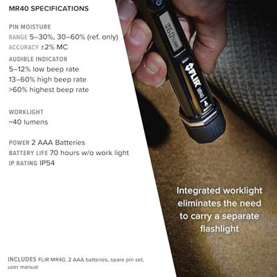 FLIR MR40 Materiaalvochtmeter Set FLIR MR40 Materiaalvochtmeter Set