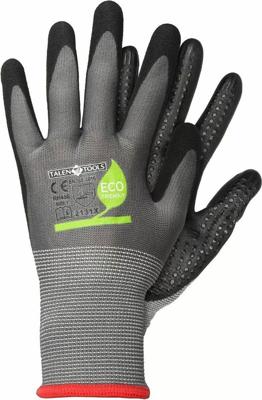 Werkhandschoenen Gerecycled ECO Friendly Nitrilcoating Maat L Grijs - Talentools