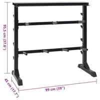 Halterrek Zwart 99 x 45 x 95.5 cm Poedergecoat staal - thumbnail