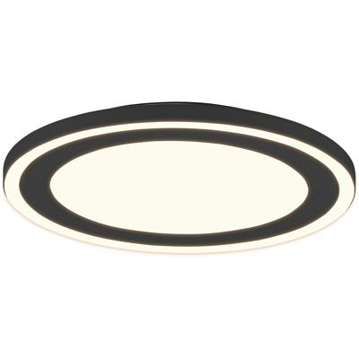 LED Plafondlamp 24.5W Mat Zwart - Warm Wit 3000K - Kunststof