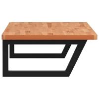 Badkamer wandschap staal en massief beukenhout - thumbnail