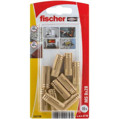 Fischer 532738 MS 8 x 28 K NV Messingplug 28 mm 1 set(s)