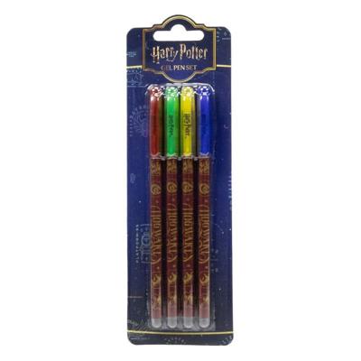 Harry Potter Gel Pens 4-Pack Colourful Crest