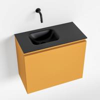 MONDIAZ OLAN 60cm toiletmeubel ocher. LEX wastafel urban links geen kraangat - thumbnail