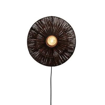 GOOD&MOJO Wandlamp 'Iguazu' Jute, 40cm, kleur Zwart GOOD&MOJO Wandlamp 'Iguazu' Jute, 40cm, kleur Zwart