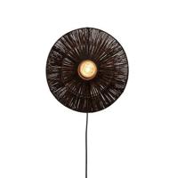 GOOD&MOJO Wandlamp 'Iguazu' Jute, 40cm, kleur Zwart - thumbnail