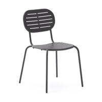 Kave Home Brai tuinstoel gegalvaniseerd Donkergrijs - thumbnail