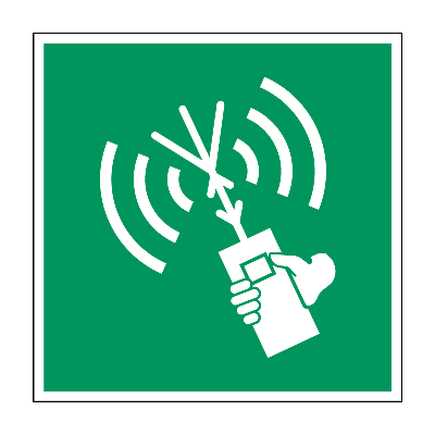 Draagbare meldingsradio - 150 x 150 mm - Kunststof bord