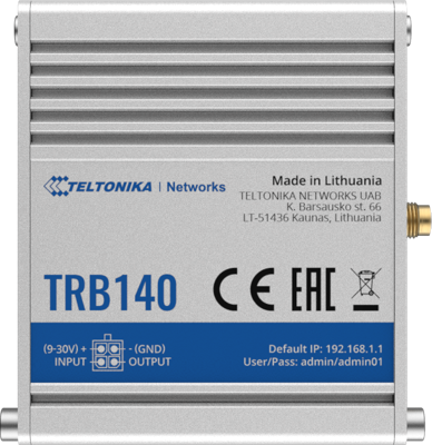Teltonika TRB140 LTE-gateway LAN (10/100 MBit/s) Teltonika TRB140 LTE-gateway LAN (10/100 MBit/s)