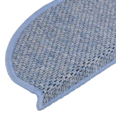VidaXL Trapmatten zelfklevend 15 st sisal-look 56x17x3 cm blauw