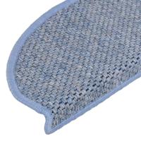 VidaXL Trapmatten zelfklevend 15 st sisal-look 56x17x3 cm blauw - thumbnail