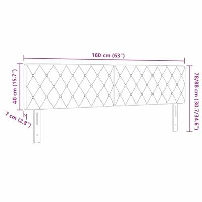 LED Hoofdbord met LED -striplichten Lichtgrijs 80 cm Fluweel