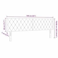 LED Hoofdbord met LED -striplichten Lichtgrijs 80 cm Fluweel - thumbnail