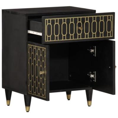 Nachtkastje 50x33x60 cm massief mangohout