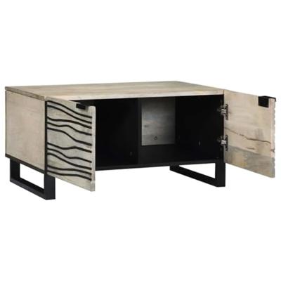 Salontafel Beige en zwart 80 x 50 x 40 cm