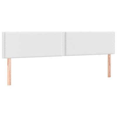 Boxspring met matras kunstleer wit 180x200 cm - thumbnail