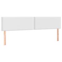 Boxspring met matras kunstleer wit 200x200 cm - thumbnail