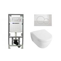 Villeroy & Boch Subway 2.0 Compact met softclose zitting toiletset met geberit inbouwreservoir en sigma 01 drukplaat wit 0701131/1024232/1025456/0700518/ - thumbnail
