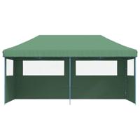 VidaXL Partytent inklapbaar pop-up met 3 zijwanden groen - thumbnail