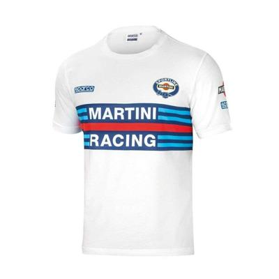 T-Shirt met Korte Mouwen Sparco MARTINI RACING Maat L Wit