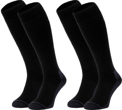 Skisok Premium Merinowol 2-Pack | Zwart | 39/42