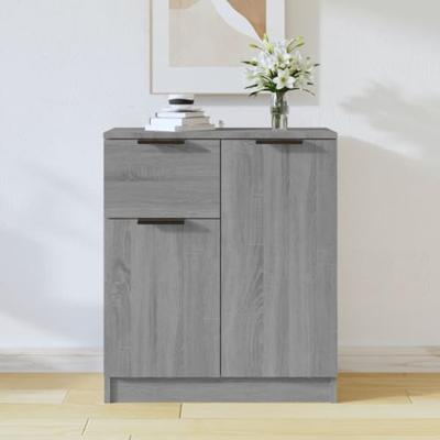 Dressoir 60x30x70 cm bewerkt hout grijs sonoma eiken