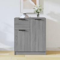 Dressoir 60x30x70 cm bewerkt hout grijs sonoma eiken - thumbnail