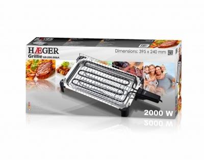 Magnetron met Grill Haeger GR-200.006A Zwart 2000 W