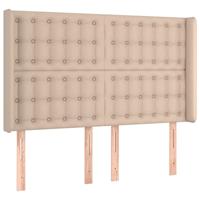 Boxspring met matras en LED kunstleer cappuccinokleur 140x190cm - thumbnail