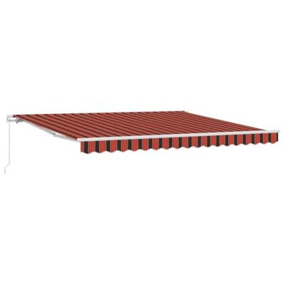 VidaXL Inklapbaar zonnescherm oranje en bruin 400 × 300 cm