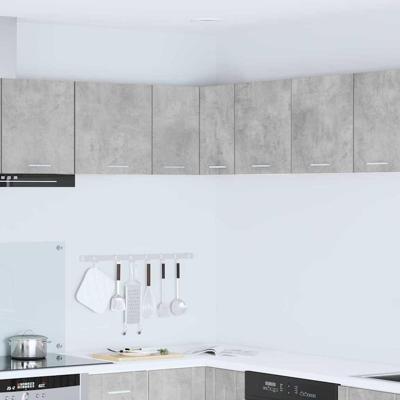 Hangkast Riga Beton Grijs en Wit 57 x 57 x 40 cm Bewerkt hout