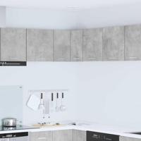 Hangkast Riga Beton Grijs en Wit 57 x 57 x 40 cm Bewerkt hout - thumbnail