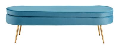 Artistiq Bankje 'Ignacio' Velvet, 142cm, kleur blauw