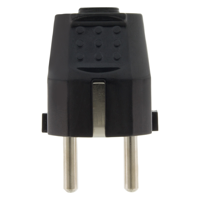 Q-Link Stekker | Randaarde | 10/16A | Zwart - 00.110.07 - thumbnail