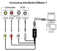 AverMedia [C039] DVD EZMaker 7 - VHS/8 mm/Hi8 videoconverter voor bewerking nabewerking [video van VHS naar pc/DVD], zwart - thumbnail
