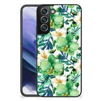 Samsung Galaxy S22 Plus Bloemen Hoesje Orchidee Groen - thumbnail