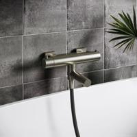 Hotbath Badkraan Gal Opbouw Thermostaatkraan Met Wegdraaibare Uitloop Geborsteld Nikkel PVD - thumbnail