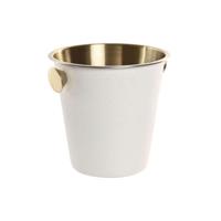 Champagne-emmer Home ESPRIT Wit Gouden Roestvrij staal Aluminium Loft 24 x 24 x 22 cm - thumbnail