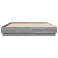 Bedframe bewerkt hout grijs sonoma eikenkleurig 140x200 cm - thumbnail
