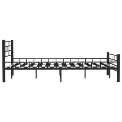 Bedframe staal zwart 140x200 cm