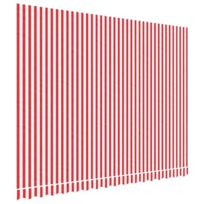 VidaXL Vervangingsdoek voor luifel gestreept 4x3 m rood en wit