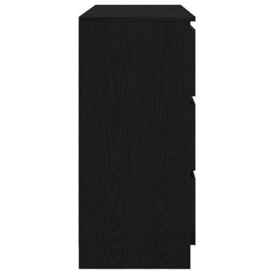 Dressoir 100x35x76 cm spaanplaat zwart eikenkleurig
