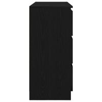 Dressoir 100x35x76 cm spaanplaat zwart eikenkleurig - thumbnail