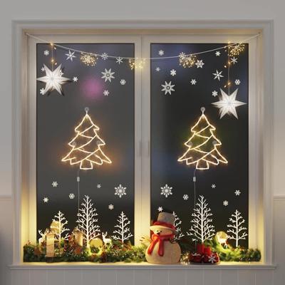 Kerstverlichting kerstboom silhouet 2 st 50 LEDs warm wit Kerstverlichting kerstboom silhouet 2 st 50 LEDs warm wit