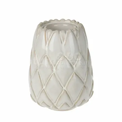 Waxinelichthouder Artisjok Wit 14cm