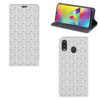 Samsung Galaxy M20 | Hoesje met Magneet | Stripes Dots - thumbnail